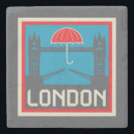 London Bridge mit Umbrella Steinuntersetzer<br><div class="desc">London und Tower Bridge mit Regenschirm. | © und ® Bigstock® - Alle Rechte vorbehalten.</div>
