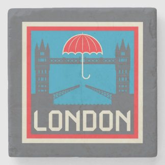 London Bridge mit Umbrella Steinuntersetzer