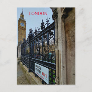 London Bridge Street Schild Ansichtskarte Postkarte
