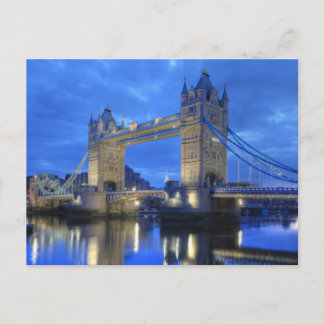 London-Brücke an der Nachtpostkarte Postkarte