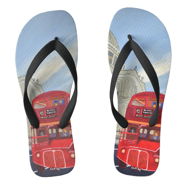 London Bus Flip Flops (Fußbett)