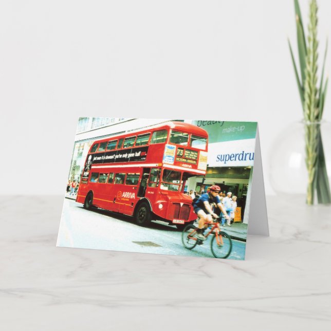 London-Bus-Gruß-Karte Karte (Vorderseite)