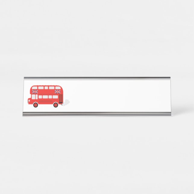 London Bus Schreibtischnamensplakette (Vorderseite )