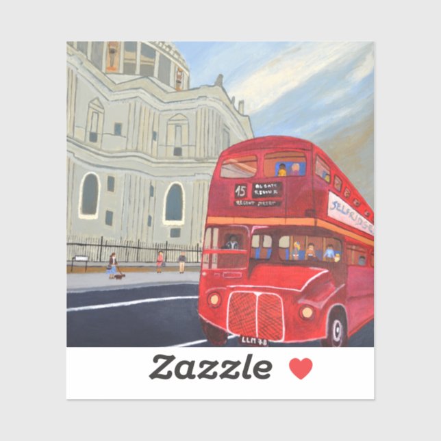London Bus Vinyl Sticker (Blatt)