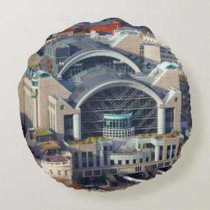 London Cannon Street Station Round Pillow Rundes Kissen