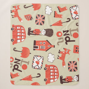 London Childish: Funny Pattern Design Sherpadecke