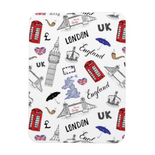 London City Doodles Pattern Magnet