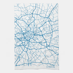 London City Map Kitchtuch Geschirrtuch
