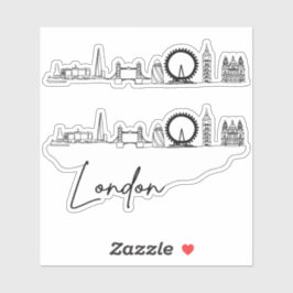 London City Skyline Aufkleber