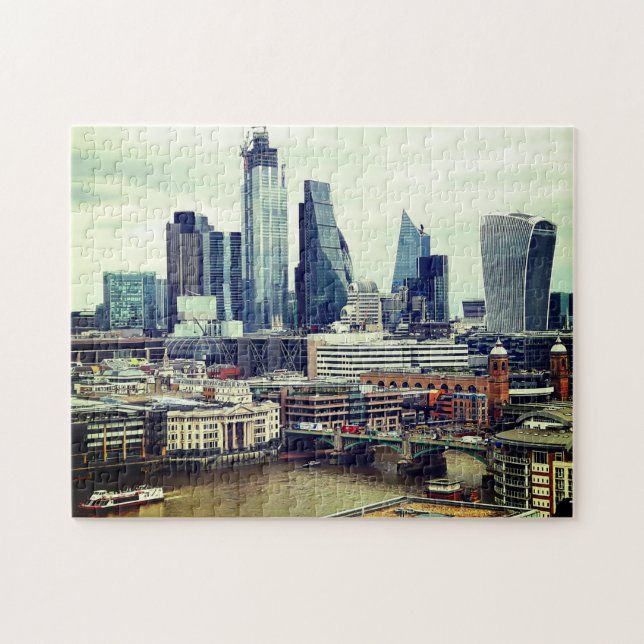 London - City Skyline - Glass & Steel (Großbritann (Horizontal)