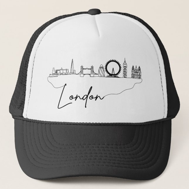 London City Skyline Truckerkappe (Vorderseite)