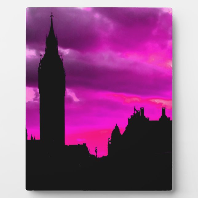 London City Sunset Fotoplatte (Vorderseite)
