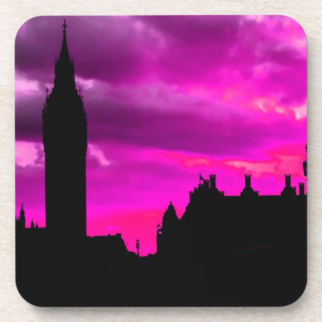 London City Sunset Untersetzer (Vorderseite)
