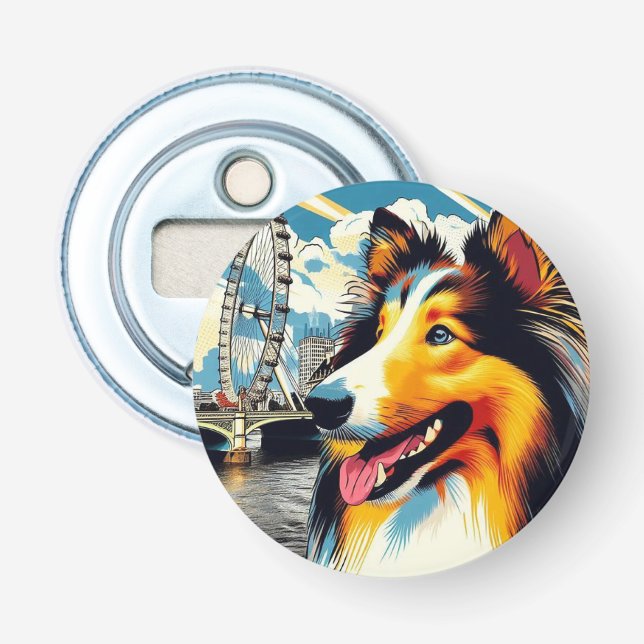 London Collie Flaschenöffner (Vorderseite)