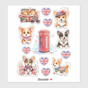 London Corgi Telefonzelle Vinyl Aufkleber Bogen