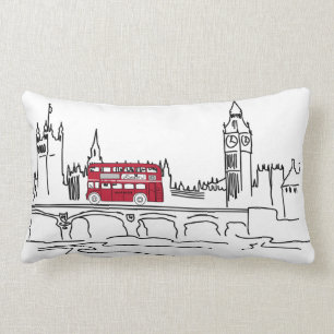 London, das Kissen nennt (kann personalisiert