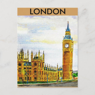 London. Das Parlament. Postkarte