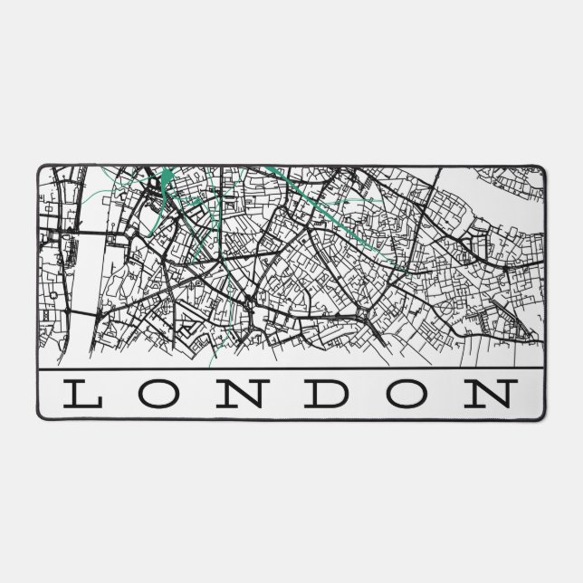 London Desk Pad Mapped Schreibtischunterlage (Vorderseite)