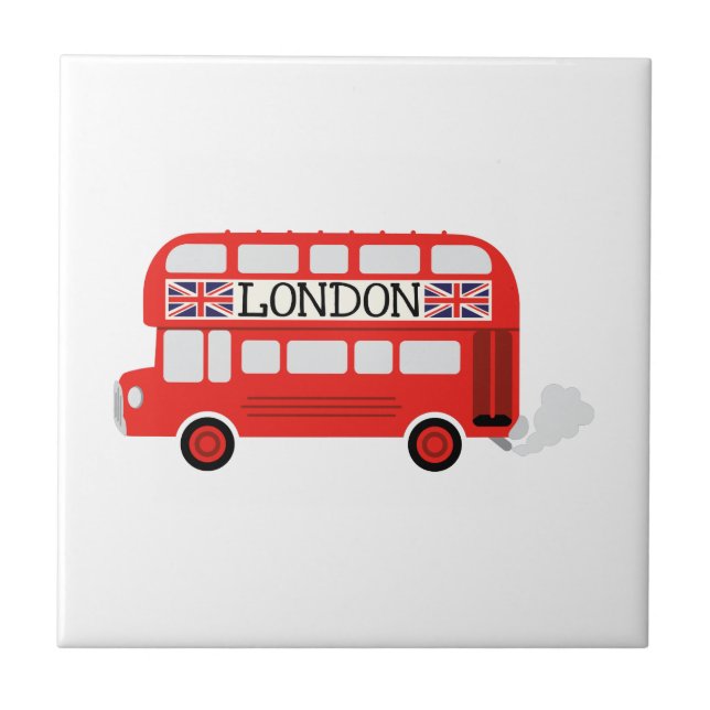 London Doppeldecker Fliese (Vorderseite)