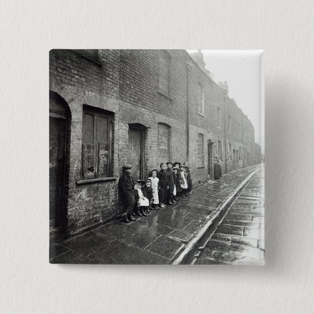 London-Elendsviertel, c.1900 Button (Vorderseite)