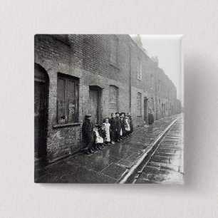 London-Elendsviertel, c.1900 Button