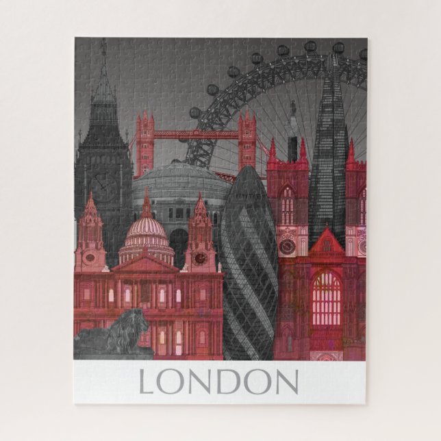 London Elevations by Night - Red (Vertikal)