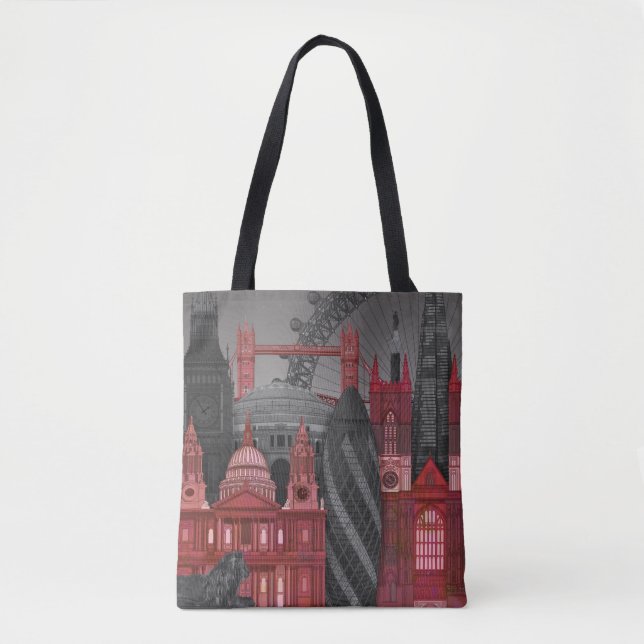 London Elevations by Night - Red Tasche (Vorderseite)