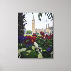 London Elizabeth Tower Classic View Canvas Print Leinwanddruck