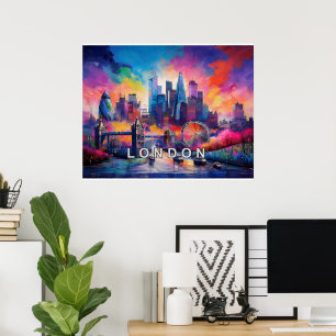 London England Abstrakte Kunst Poster