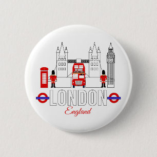 London, England, Abzeichen Button
