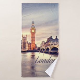 London England Big Ben Badehandtuch