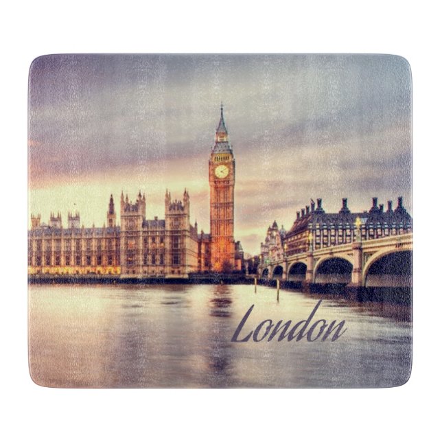 London England Big Ben Schneidebrett (Vorderseite)