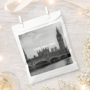 London England Big Ben Vintage Schwarzweiß Geschenktütchen