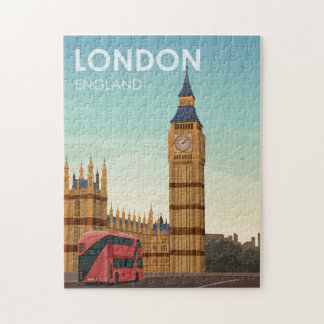 London England Big Ben Vintage Travel