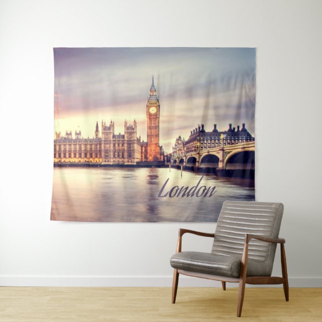 London England Big Ben Wandteppich (Beispiel (Horizontal))