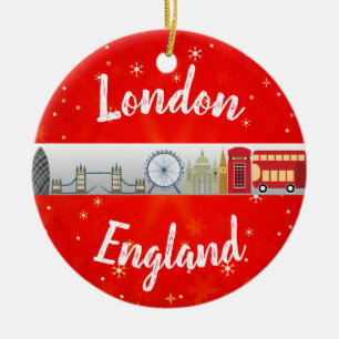 London England - Britische Sehenswürdigkeiten Weih Keramik Ornament