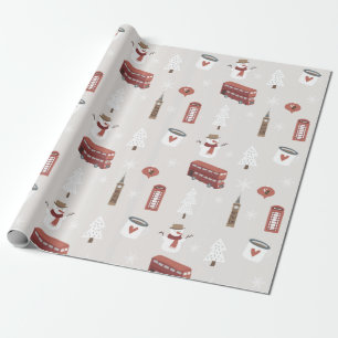 London England Britisches Weihnachtspapier Geschenkpapier