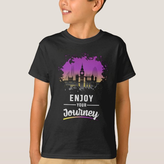 London England City Cityscape Skyline Funny Gesche T-Shirt (Vorderseite)