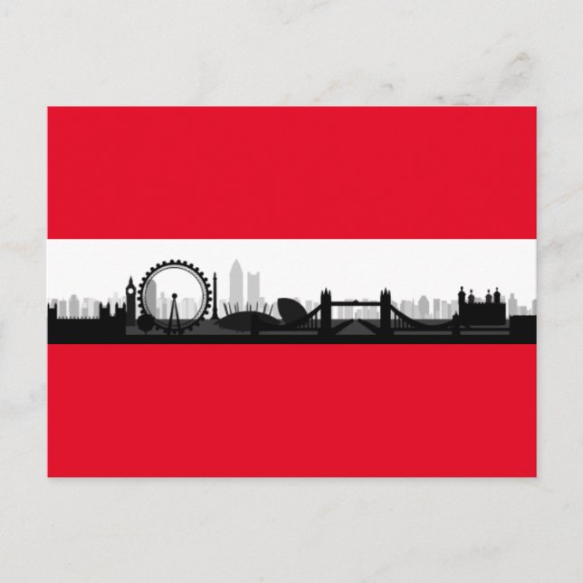 London England City Skyline Foto Picture Postcard Postkarte (Vorderseite)