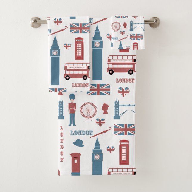 London England Flag, Double Decker Bus, Big Ben (En situation)