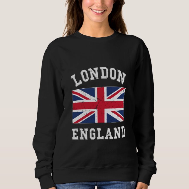 London England Flag Souvenir Tourist für Männer Fr Sweatshirt (Vorderseite)