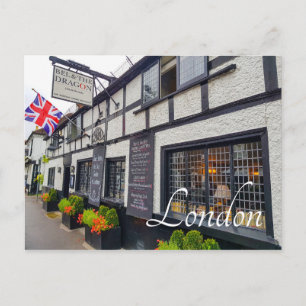 London England Great Britain Pub Architecture Postkarte