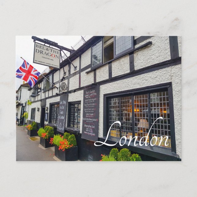 London England Great Britain Pub Architecture Postkarte (Vorderseite)