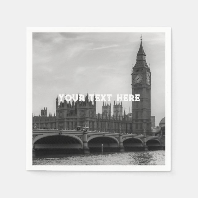 London England Großbritannien Big Ben UK Serviette (Vorderseite)
