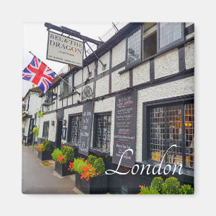London England Großbritannien Pub Architektur Magnet