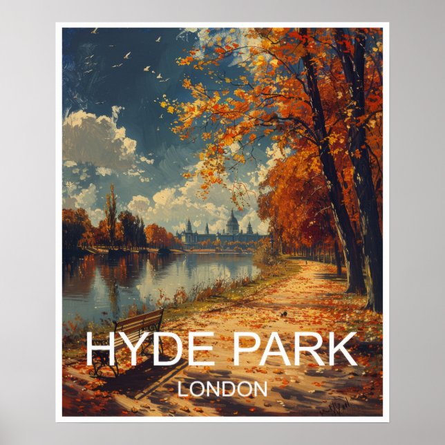 London England Hyde Park Travel Poster (Vorne)