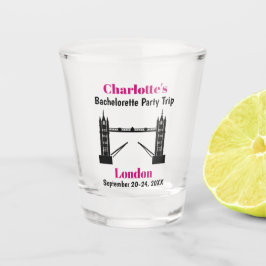 London England Junggeselinnen-Abschied Favor Schnapsglas