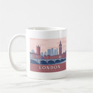 London England Pastel Travel Design Kaffeetasse