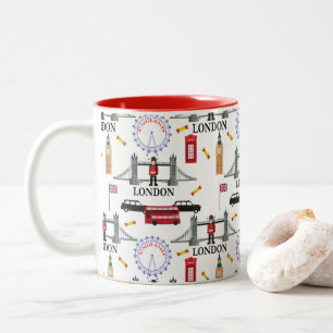 London England Queens Guard Englisches Muster Zweifarbige Tasse
