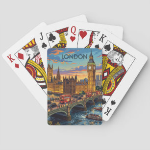 London England Reise Kunst Vintage Spielkarten